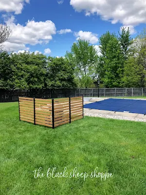 Privacy fence screen installed.