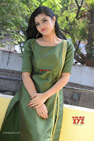 Akshitha cute beauty in Green Salwar at Satya Gang Movie Audio Success meet ~  Exclusive Galleries 037.jpg