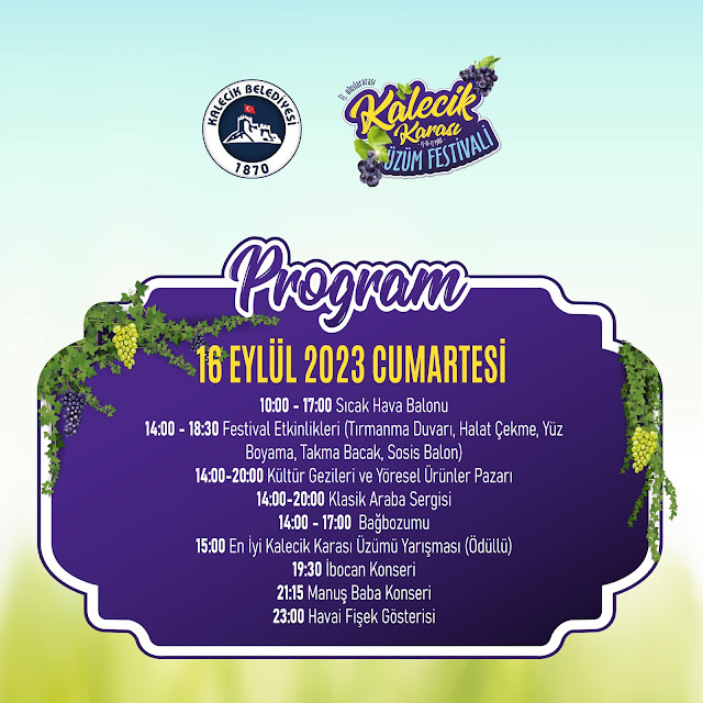Kalecik Karası Üzüm Festivali 2023