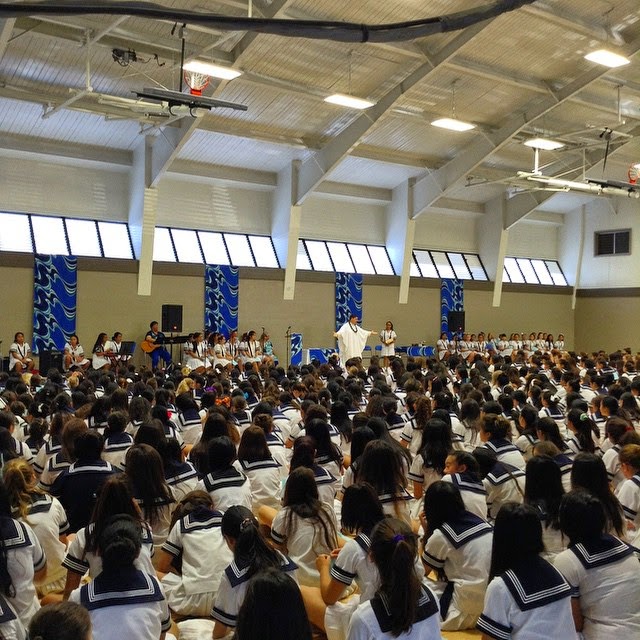 First Friday Mass is taking place in the newly renovated gym