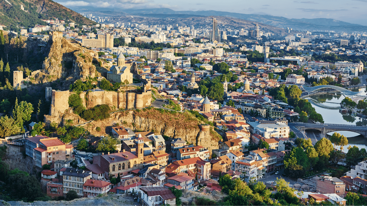 Gürcistan Tiflis Panoramik Görüntüsü