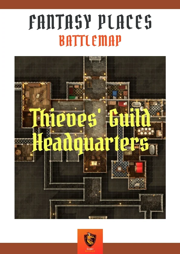 Fantasy Battlemap: Thieves' Guild Headquarters
