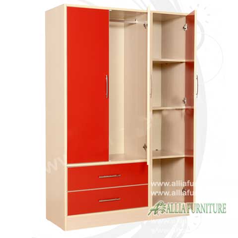  Lemari  baju minimalis  modern 3 pintu bonia Allia Furniture