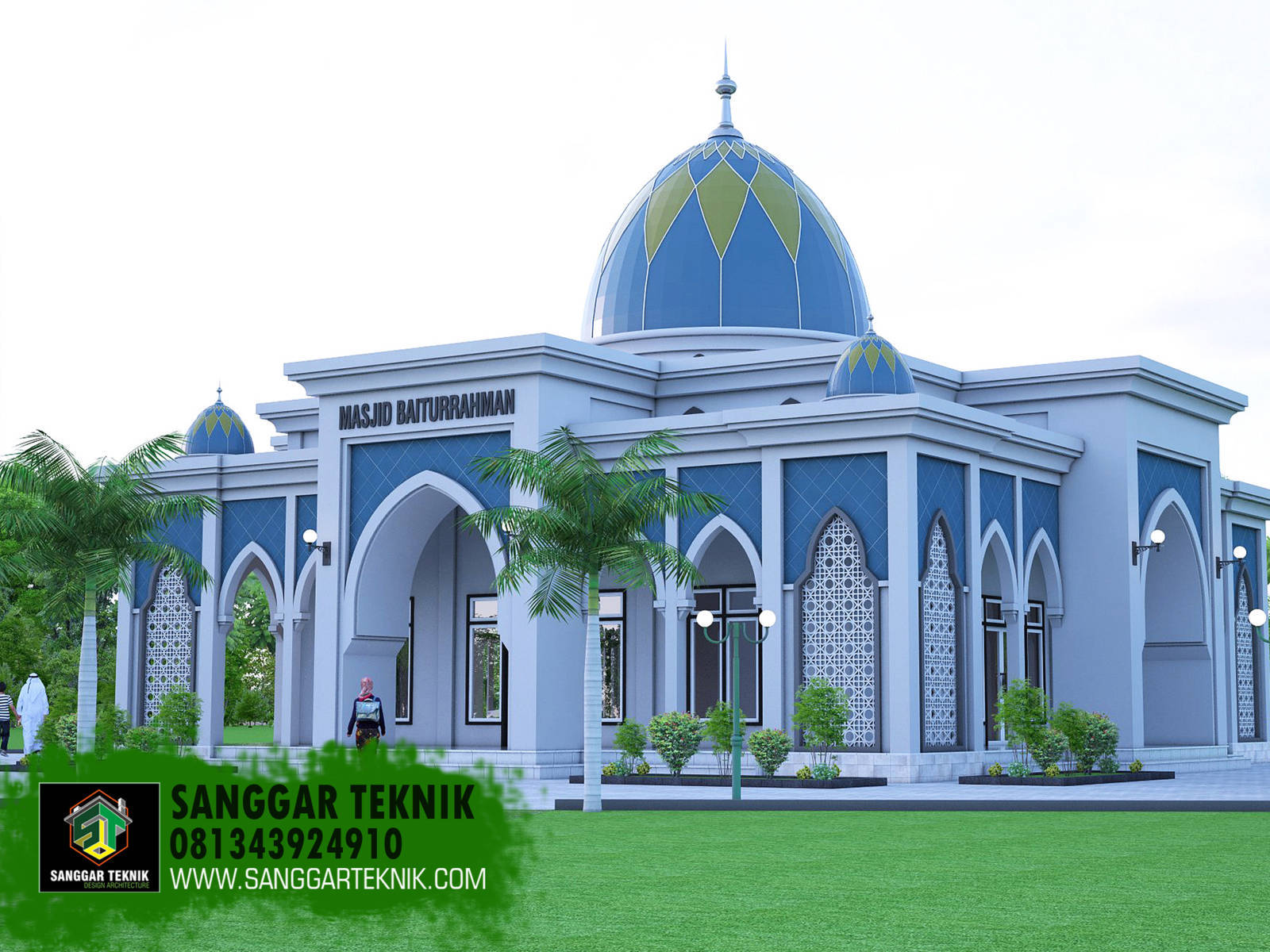 DESAIN MASJID  MINIMALIS MODERN 15X15 1 LANTAI TERMASUK 