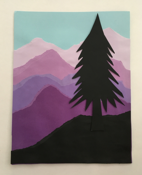 Arrangement 1:  Lone Tree on a Hill