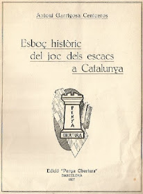 Esboç històric del joc dels escacs a Catalunya, de Antonio Garrigosa Ceniceros