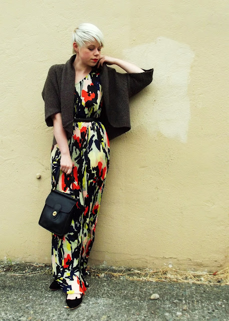 in style, floral maxi dress, seattle street style, fall fashion
