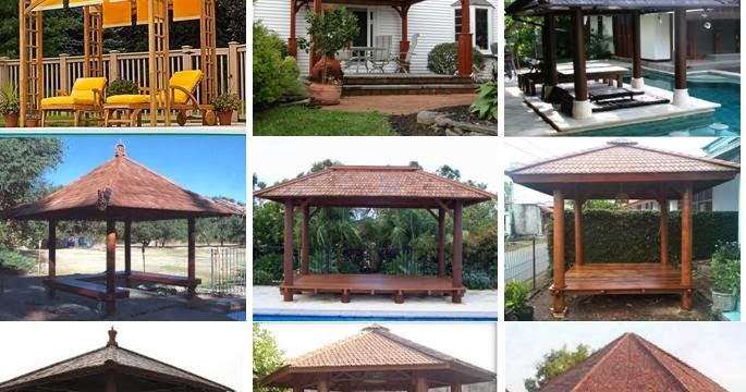 SAUNG KELAPA GAZEBO KELAPA RUMAH KAYU  BAMBU 