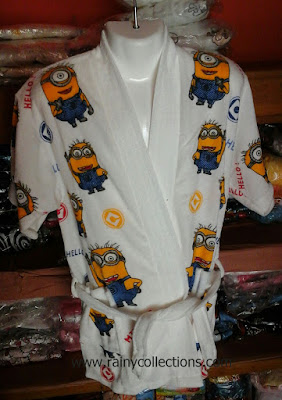handuk kimono karakter minions untuk anak yang lucu