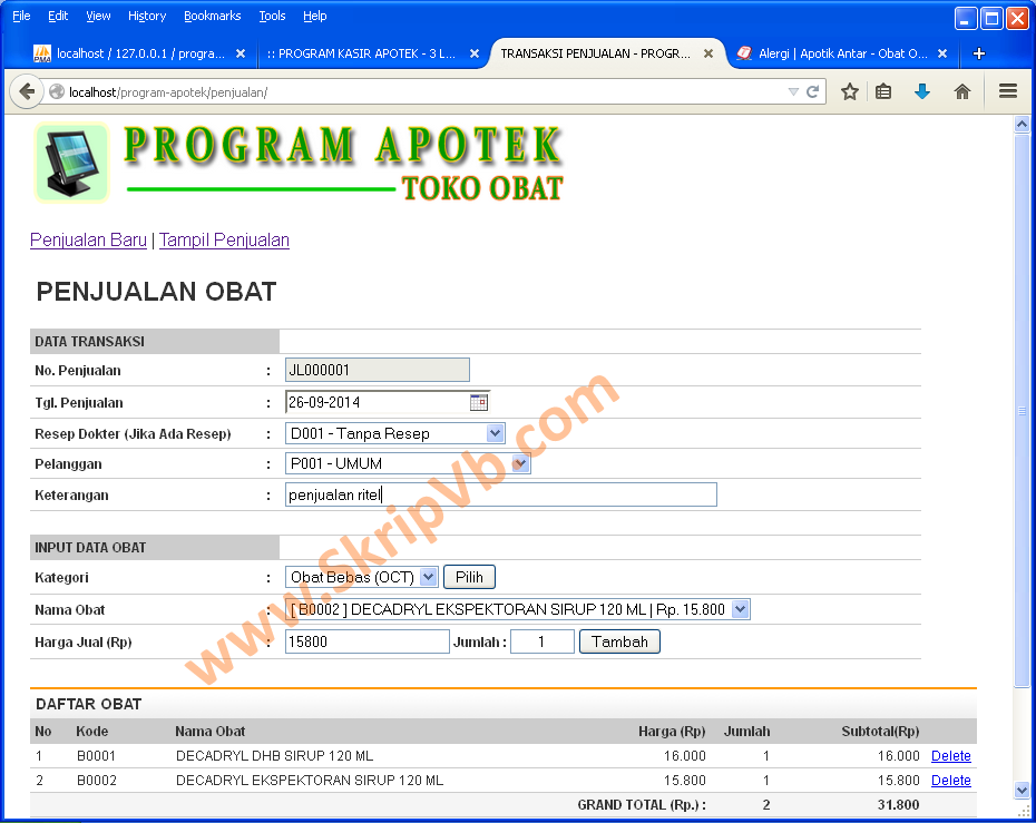 Sistem Informasi Penjualan