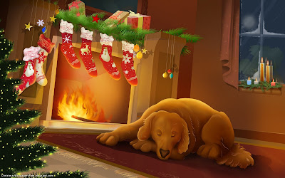 Christmas Dogs HD Desktop Wallpapers