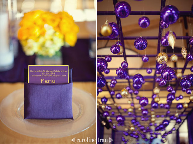 ELEMENTS Purple and Yellow Los Angeles Lakers Colors Inspire Wedding or 