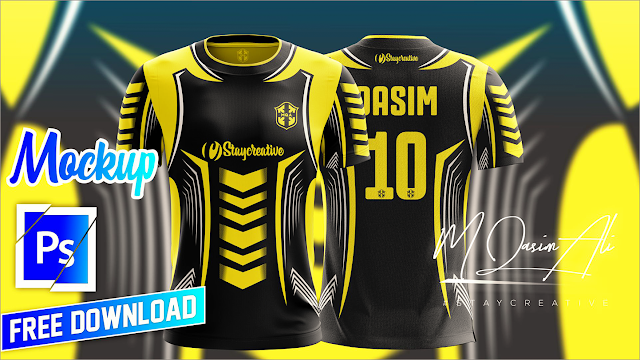 Download Best Football Shirt Design Tutorial + Free Yellow Image Mockup by M Qasim Ali - M Qasim Ali ...