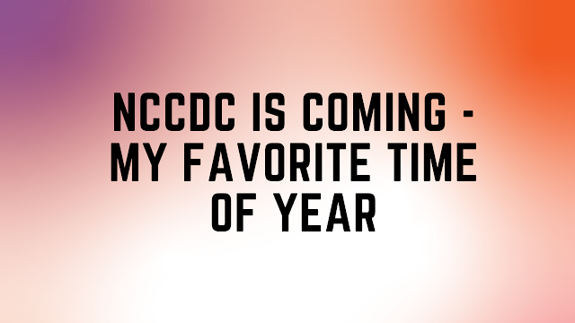 NCCDC is coming - My favorite time of year