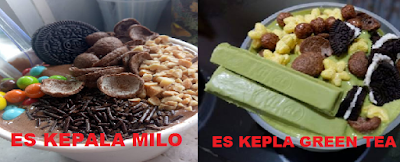 CARA MEMBUAT ES KEPAL MILO DAN GREENTEA