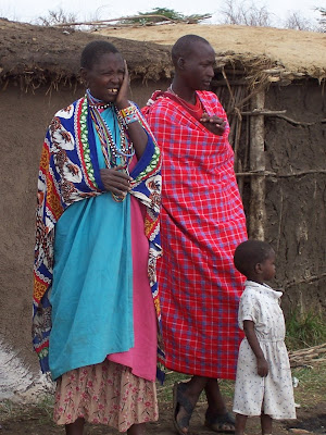 Masai family in Ngorongoro
