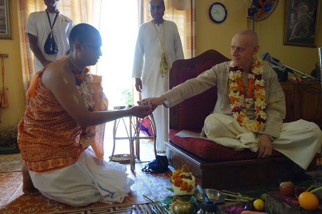 Bhakta Ashwin Becomes Initiated as Acyutananda Das