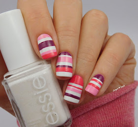 Essie Private Weekend Striping Nail Art