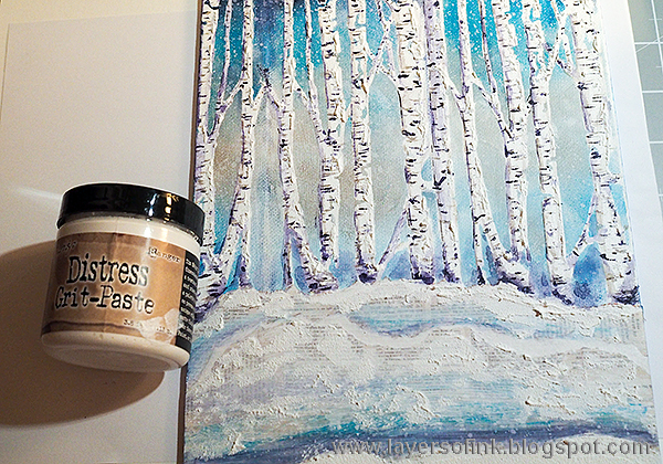 Layers of ink - Birch Tree Mixed Media Tutorial by Anna-Karin