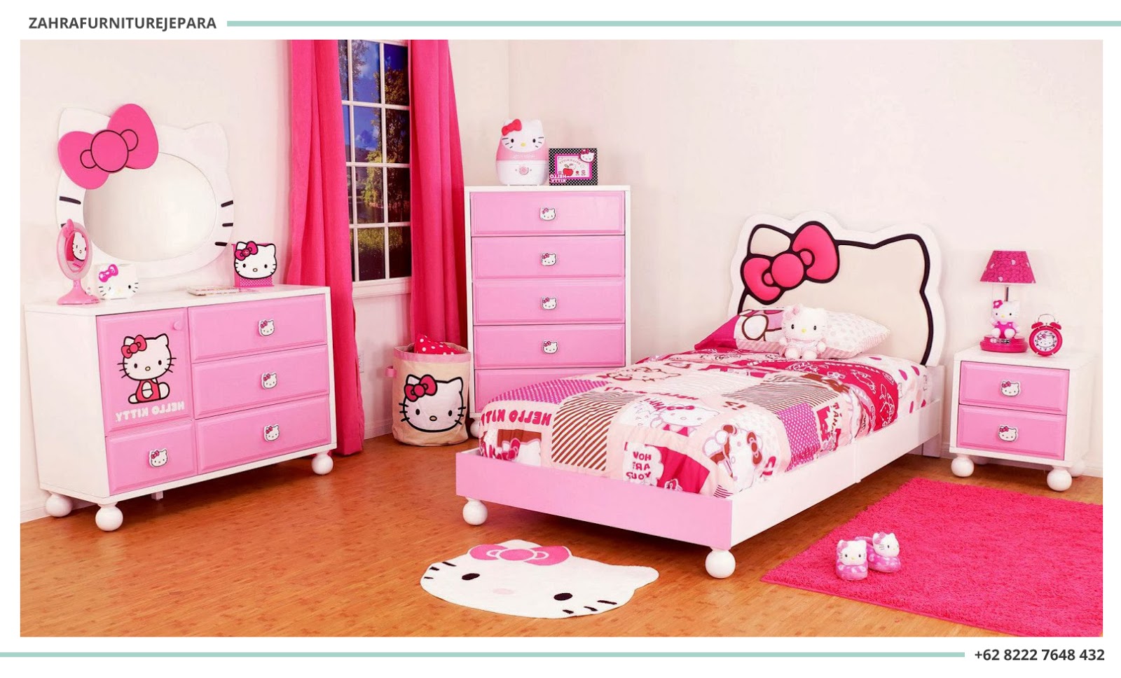 KAMAR SET ANAK HELLO KITTY JUAL FURNITURE MURAH