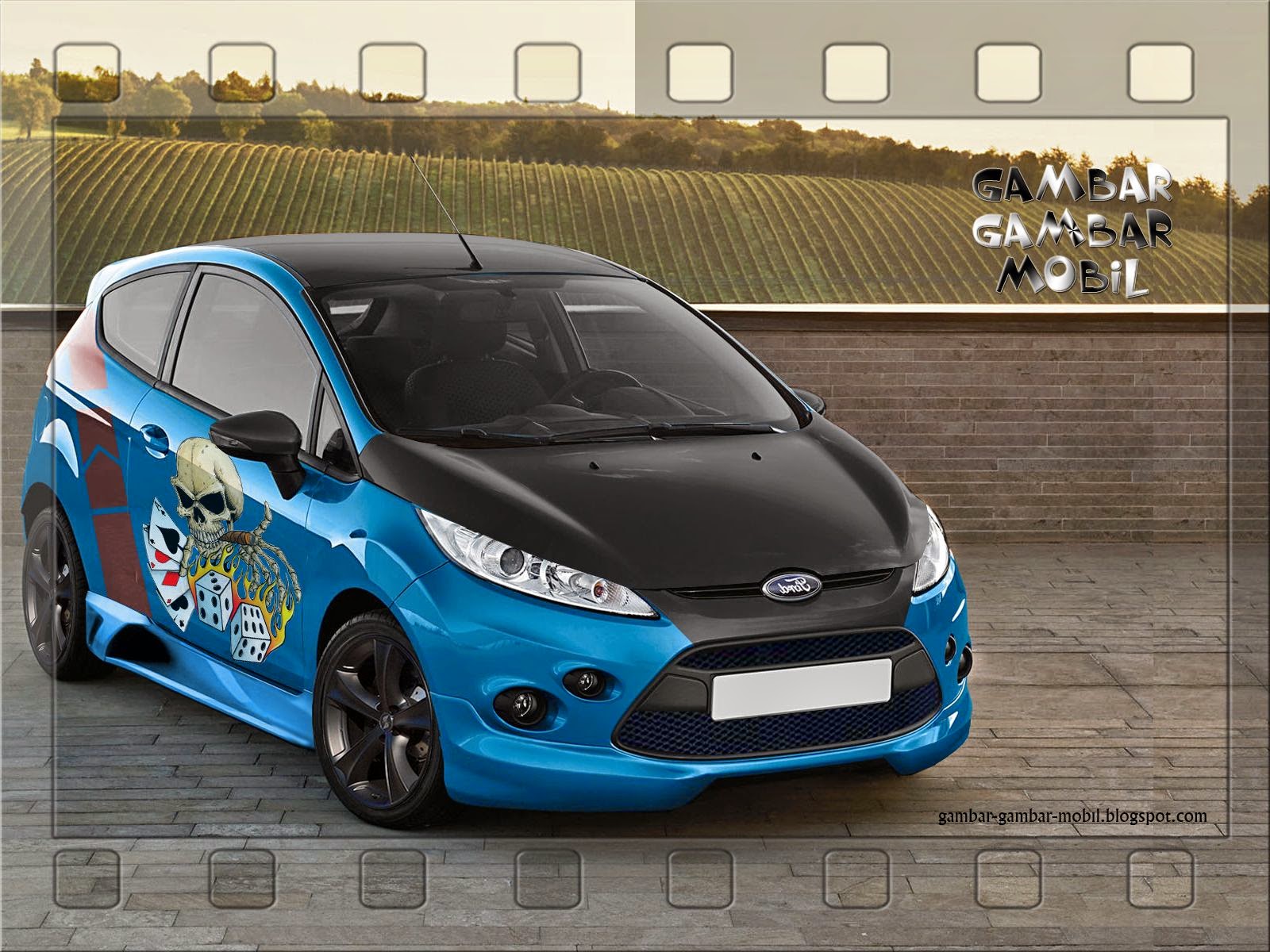 Gambar Cutting Sticker Mobil Ford Fiesta Duniaotto