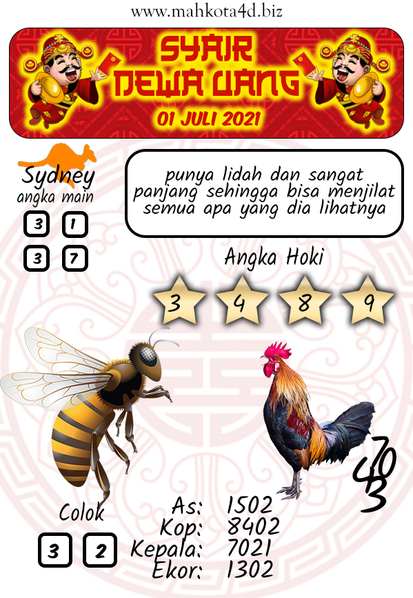 Syair Prediksi Togel Sydney - SDY Kamis, 1 - Juni - 2021
