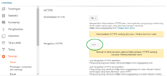 Mengaktifkan HTTPS Di Blogger