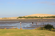 Going for a walk on the estuary in search of golf balls, after a few rounds . (img )