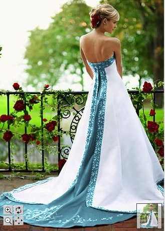  White  and blue  of my bridal  gown  wedding  dress  collection