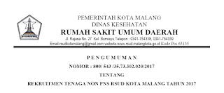 Lowongan Kerja NON PNS Tenaga Medis RSUD Kota Malang