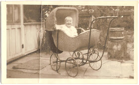 Sam Bean as child in baby carriage