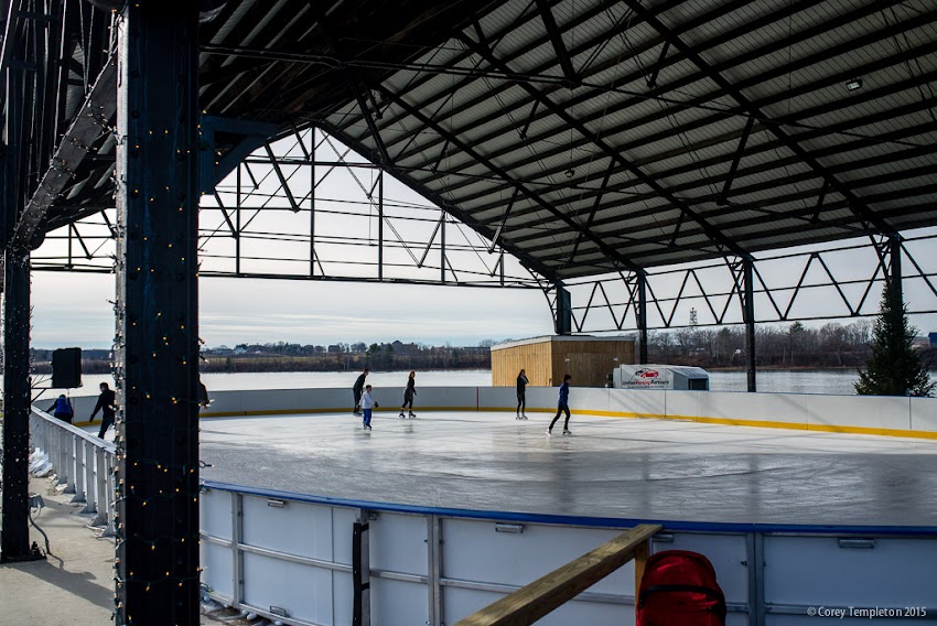 Portland, Maine USA December 2015 photo by Corey Templeton of the new Ice Rink at Thompson's Point.