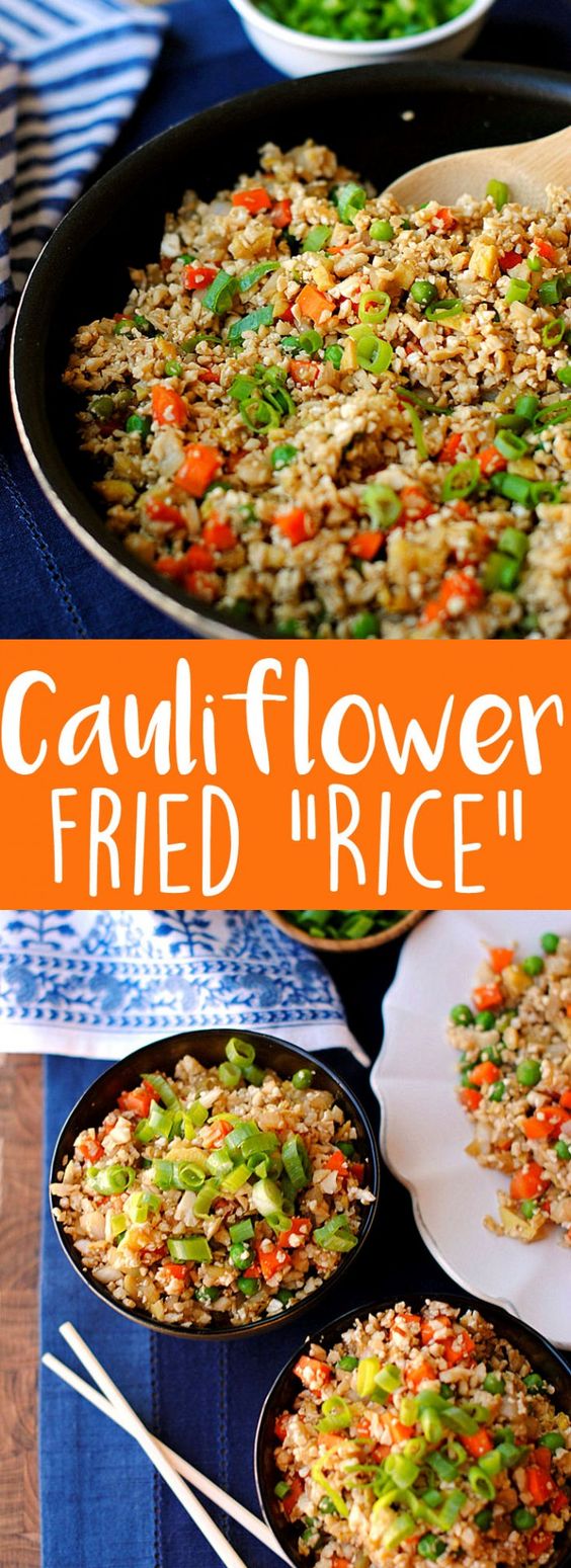 Healthy Cauliflower Fried "Rice" Recipe - Tasty Recipedia