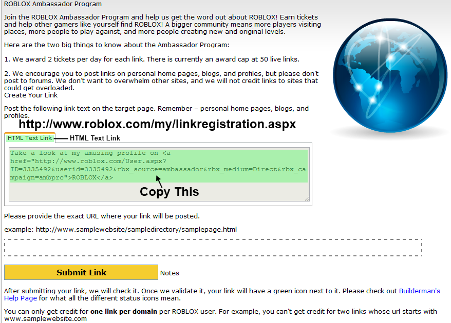 domini s roblox blog roblox ambassador tutorial using roamb tk - roblox url generator