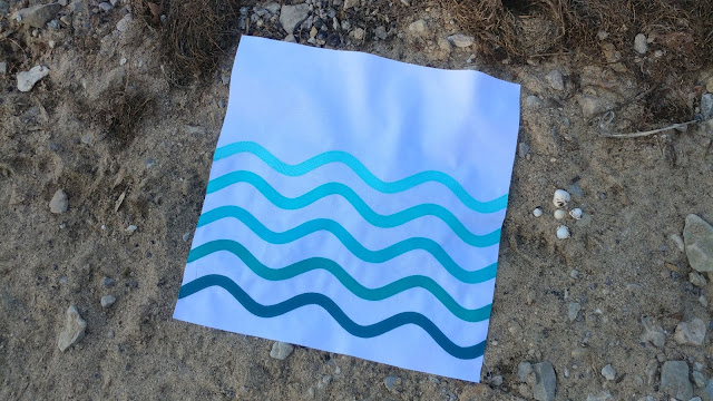 Waves quilt block pattern for the QAL By the Sea