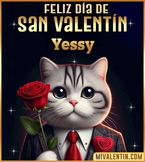Gif con Nombre de feliz día de San Valentin Yessy