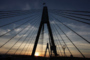 A sunset sky over the Anzac Bridge, looking north towards Rozelle. (anzac bridge sunset)