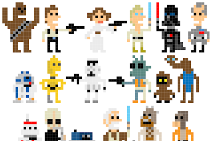 pixel art grid luke star wars Pixel star wars on behance