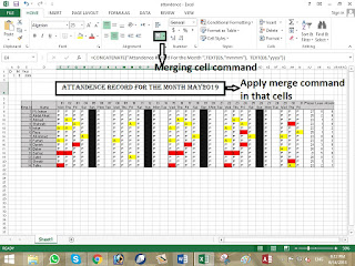Merging cells in MS Excel