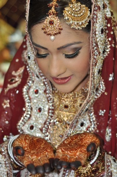 This dark maroon color is most favored by Indian brides