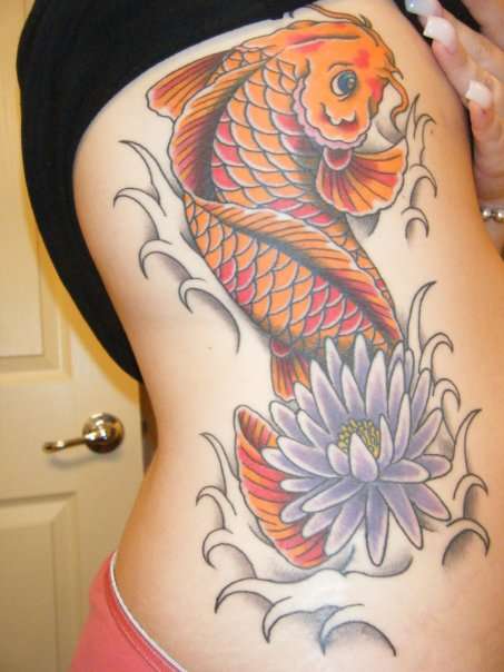 In China there is a legend that describes a koi fish swimming around the 
