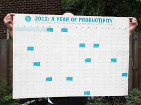 big calendar showing all of 2012