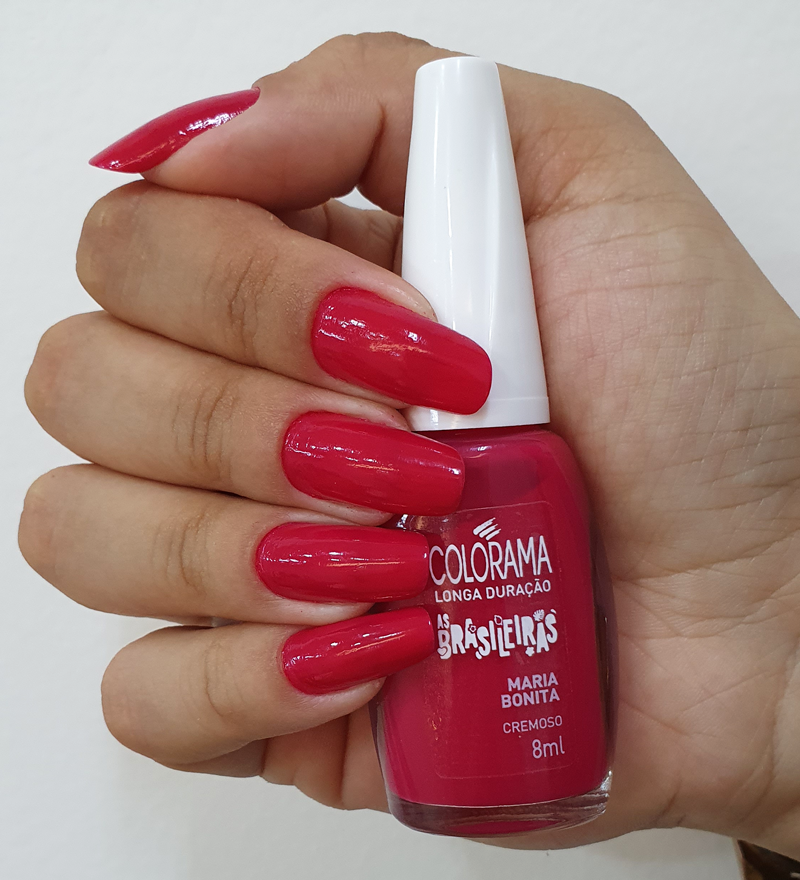 Unhas esmaltadas com Maria Bonita da coleção As Brasileiras de Colorama, blog Amanda Hossoi