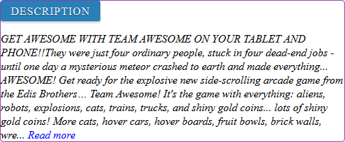 Team Awesome game review