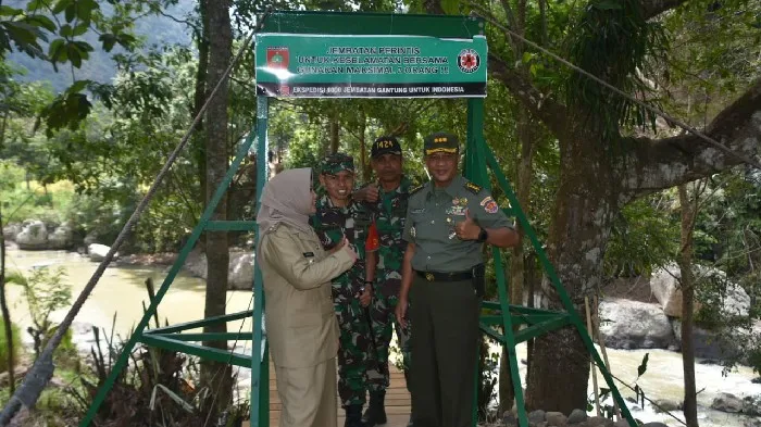 Tim Wasev Mabesad Kunjungi Lokasi Jembatan Gantung Tompobulu Sinjai- Bontocani Bone