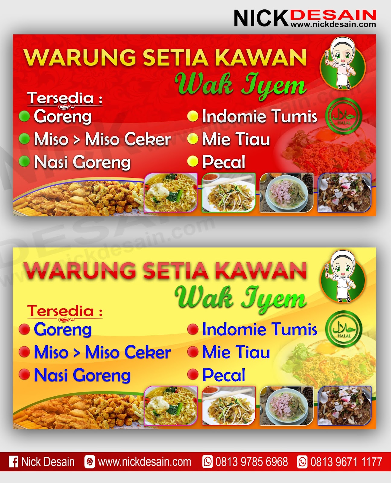 Contoh Desain  banner Spanduk Cafe Restoran Percetakan  