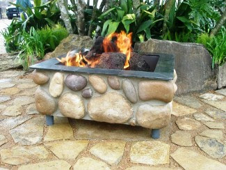 stainless steel coloro fire Log