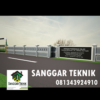 PAGAR SEKOLAH SEMI MINIMALIS ( AUTO CAD FILE )