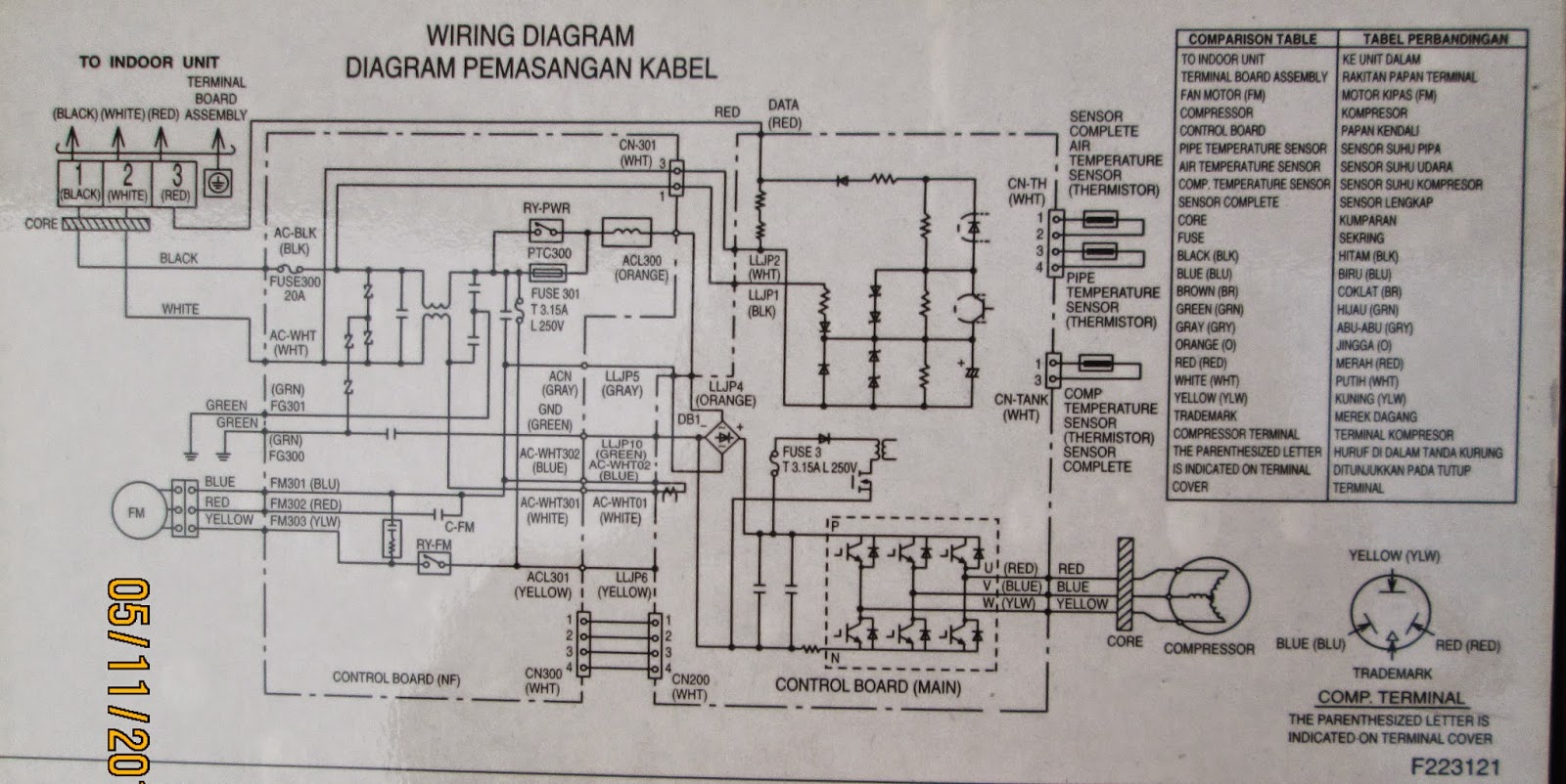 Service AC Kota Serang Baru Diagram Kelistrikan AC split