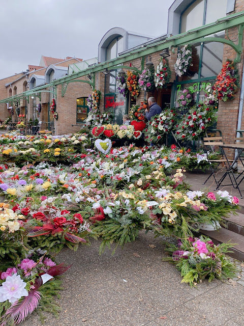 Flower market in Warsaw, Poland